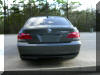 Lower back view of car