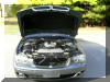Close up of open hood view